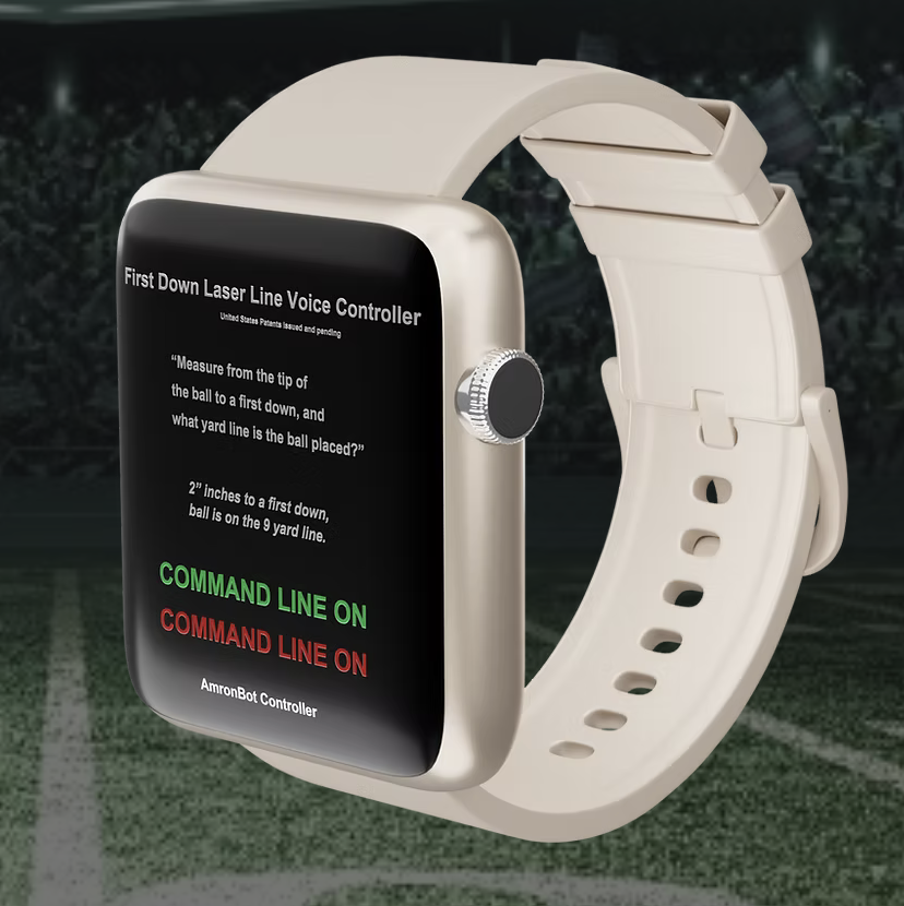 Referee Apple Watch Controller for First Down Laser Line